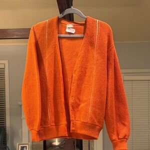 Orange Cardigan for Men